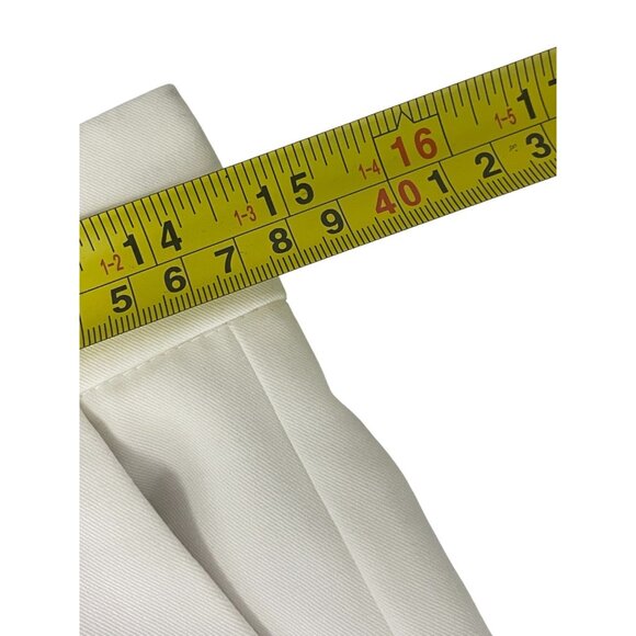 Zara Womens Dress Pants Small S White Pleated High Rise Trousers 8338/512 NWT - Picture 10 of 12